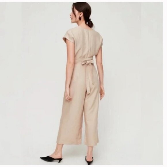 ARITZIA Wilfred Cairo Brax Linen Jumpsuit US 0 - Picture 3 of 8